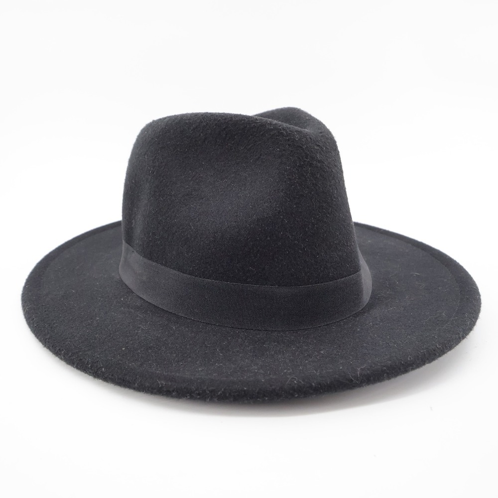 H&M Divided Wide Brim Fedora Hat Black Unisex Large 58